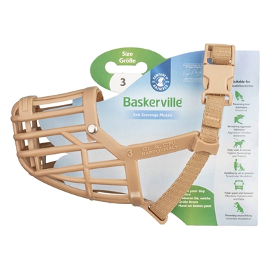 Baskerville mundkurv str: 3